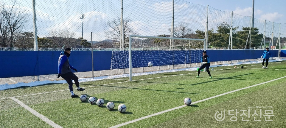 당진시민축구단의 연습 모습 ⓒ당진신문 김정훈 팀장