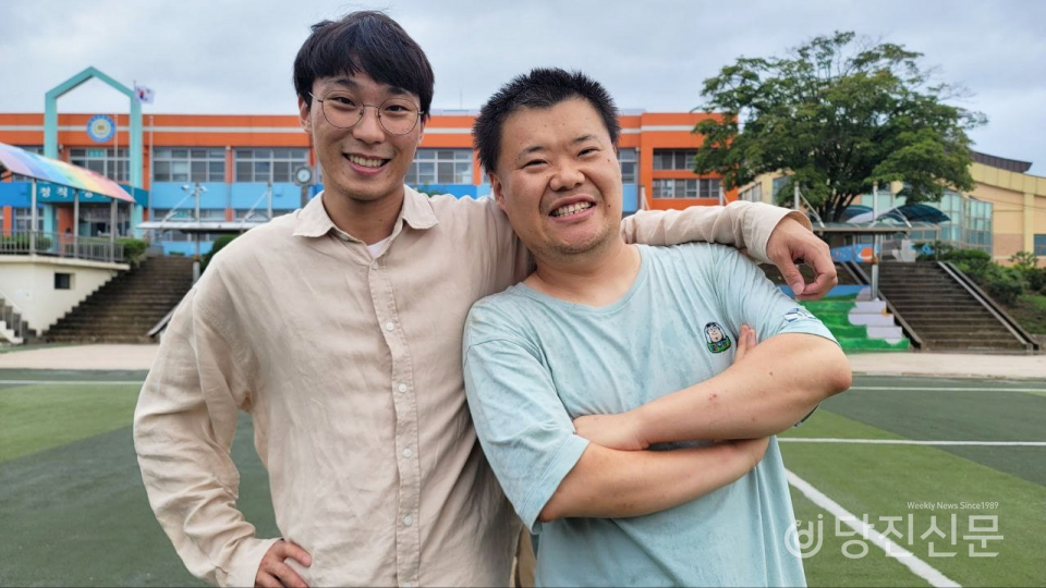 박효준 사회복지사(왼쪽)와 박준영 선수(오른쪽). ⓒ당진신문 김정아 시민기자