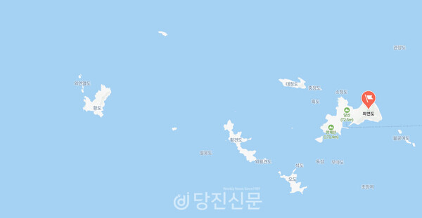 보령시 오천면 외연도 주변 대청도, 횡견도, 오도, 황도 등의 섬들. ⓒ이인화 제공